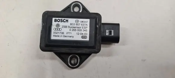 Audi A4 S4 B6 8E 8H ESP acceleration yaw rate sensor 8E0907637A 0265005245 0021736