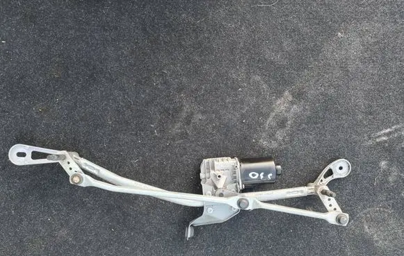 Front wiper linkage and motor