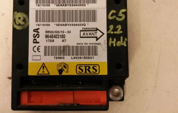 Citroen C5 Airbag control unit/module 9648403180