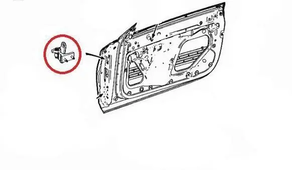 Mercedes-Benz E C207 W207 Front door upper hinge A2057201637
