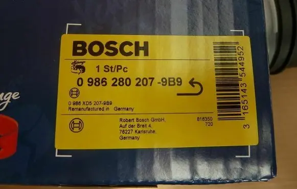Audi RS4 Mass air flow meter 0986280207