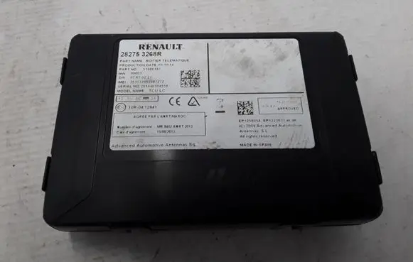 Renault Zoe GPS navigation control unit/module 282753268R