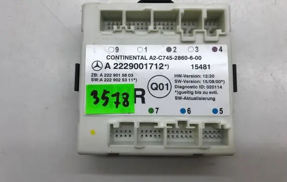 Mercedes-Benz S W222 Door control unit/module A2229001712 A2229015603 A2229025311