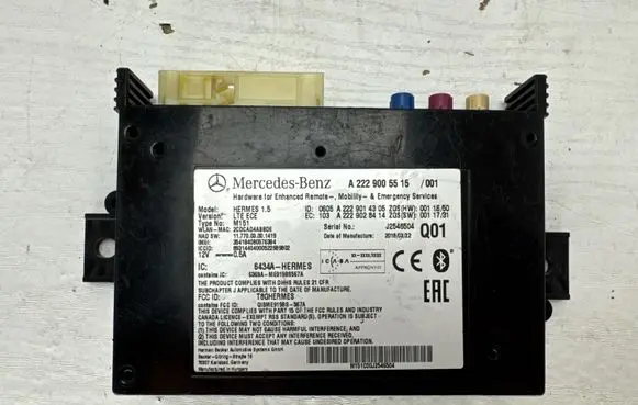 Mercedes-Benz S W222 Bluetooth control unit module A2229005515 A2229028414 A2229014305