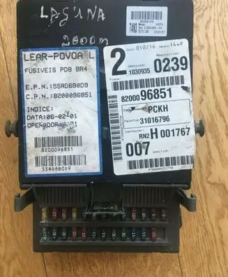 Renault Laguna II Fuse module 21654386 21654386-3H 55RD6B0D9