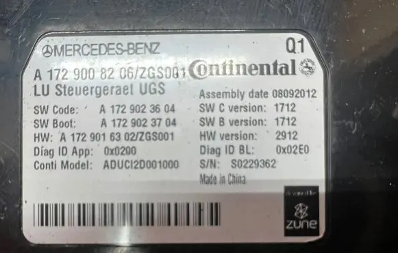 Mercedes-Benz E W212 Other control units/modules A1729023704 A1729023604