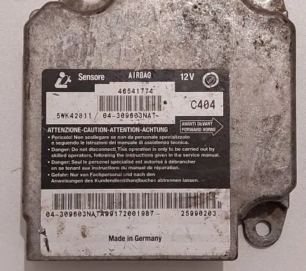 Fiat Bravo - Brava Airbag control unit/module 5WK42811 46541774 4309603NAT