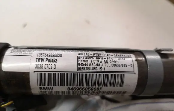 BMW 3 E90 E91 Roof airbag 30357596 30380709G
