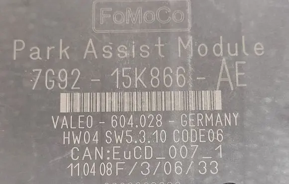 Ford Mondeo MK IV Parking PDC control unit/module 7G9215K866AE