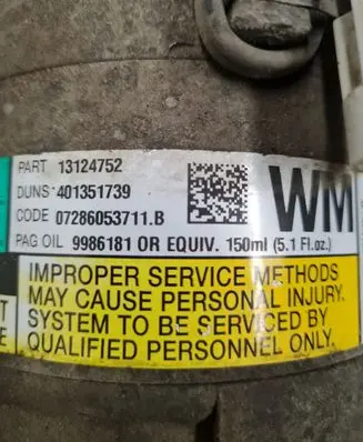 Opel Astra H Air conditioning (A/C) compressor (pump) 13124752