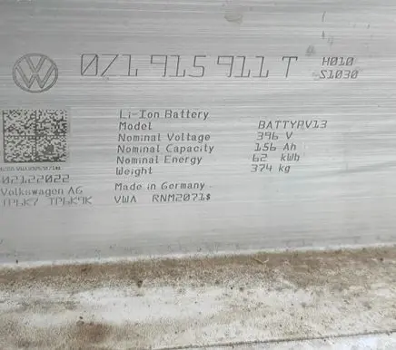 Volkswagen ID.3 Hybrid / electric car battery 0Z1915911R