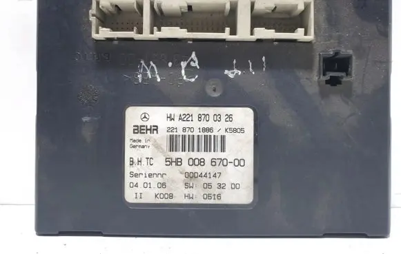 Mercedes-Benz E W211 Air conditioning/heating control unit 