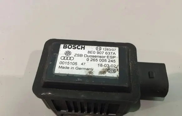 Audi A4 S4 B6 8E 8H ESP acceleration yaw rate sensor 8E0907637A 0265005245 001510547