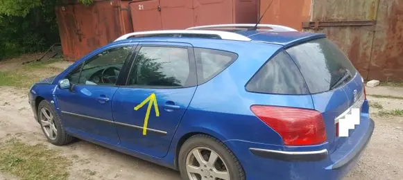 Peugeot 407 Rear door window glass