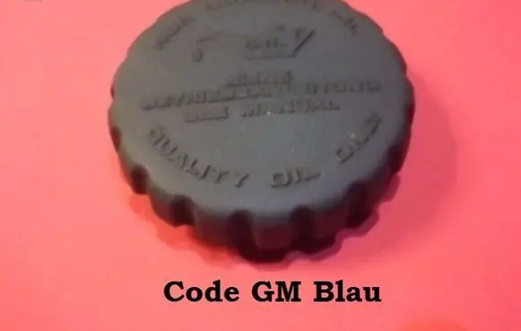 Opel Omega B1 Oil filler cap GMBLAU