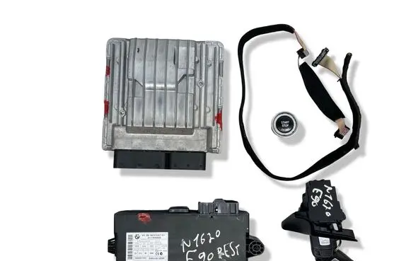 BMW 3 E90 E91 Engine ECU kit and lock set DMEMSD812 7621176 7621178
