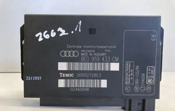 Audi A4 S4 B7 8E 8H Comfort/convenience module 8E0959433CM 00002728E3