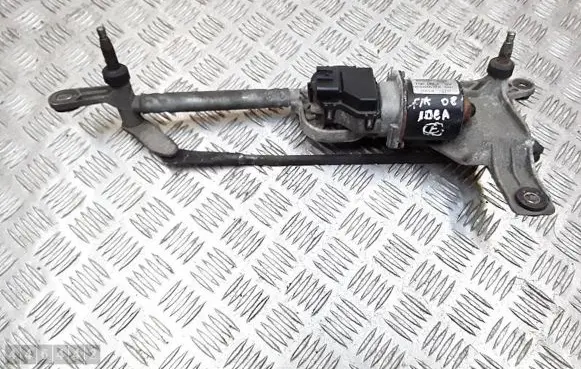 Front wiper linkage and motor