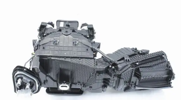 Interior heater climate box assembly