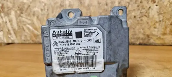 Citroen C6 Airbag control unit/module 9661384680 604289500 216102810a