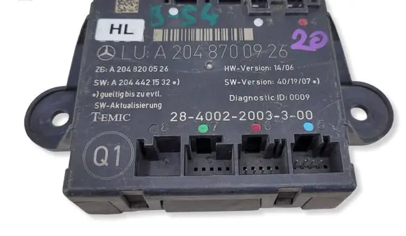 Mercedes-Benz C W204 Door control unit/module A2048700926KOLUMB A2048700926