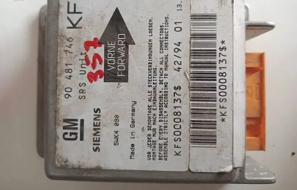 Opel Tigra A Airbag control unit/module 90481746kf