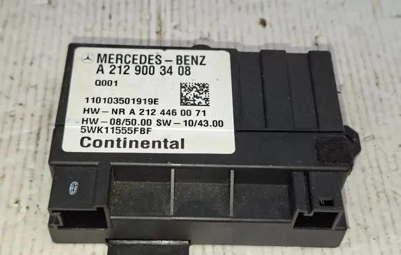 Mercedes-Benz C W204 Fuel injection pump control unit/module A2129003408 110103501919E 5WK11555FBF