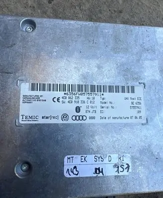 Audi A6 S6 C6 4F Other control units/modules 4e0862335