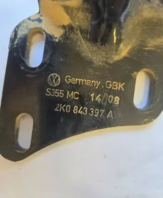 Volkswagen Caddy Sliding door lower roller guide/hinge 2K0843397A