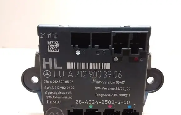 Mercedes-Benz C W204 Door control unit/module A2129003906