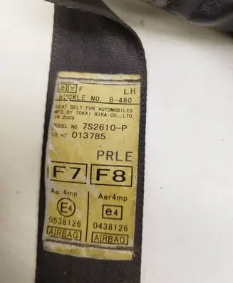 Subaru Legacy Front seatbelt 7S2610P 0538126 013785