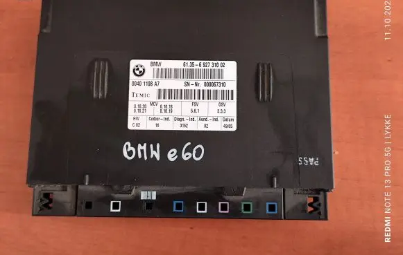 BMW 5 E60 E61 Seat control module 6927310 000067310 00401108A7