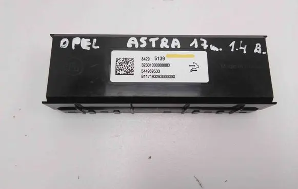 Opel Astra K Interior fan control switch 84295139