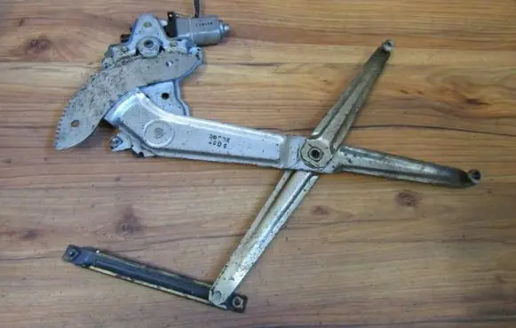 Front door window regulator with motor