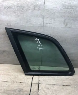 Audi A3 S3 8P Rear side window DOT682M3232AS2 E000199 43R001583