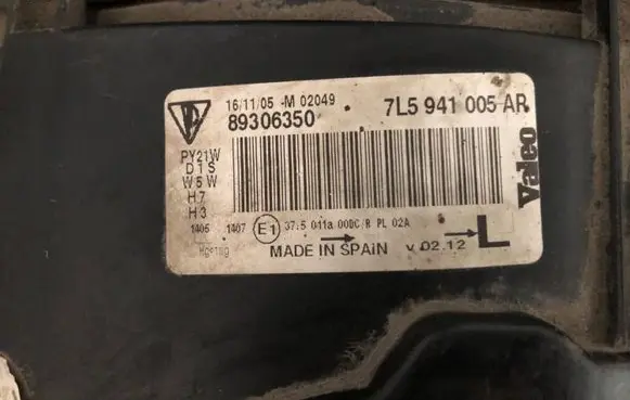 Porsche Cayenne (9PA) Headlight/headlamp 7L5941005AR 89306350