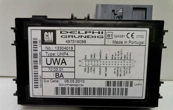 Opel Corsa D Bluetooth control unit module 13304018