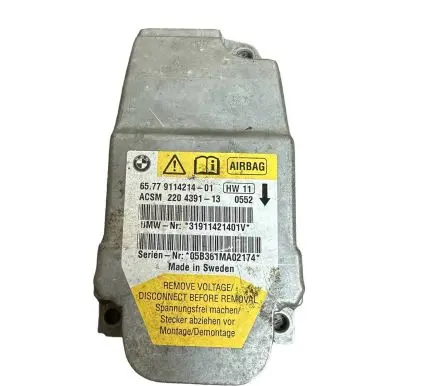 BMW 6 E63 E64 Airbag control unit/module 31911421401V 9114214 220439113