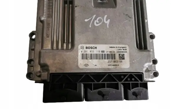 Renault Clio I Engine ECU kit and lock set 0281033119