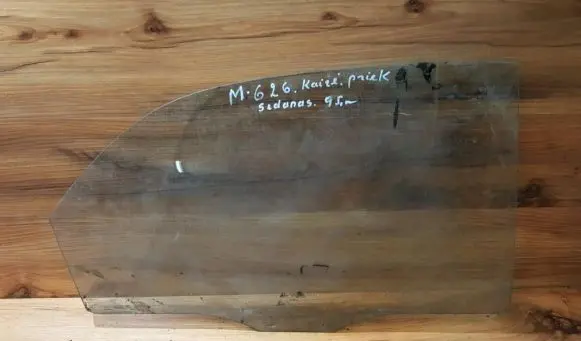 Mazda 626 Front door window glass four-door