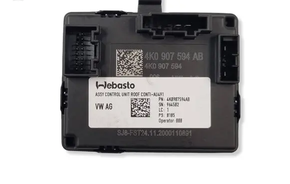 Audi A4 S4 B9 8W Sunroof control unit/module 4K0907594AB