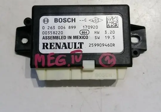 Renault Megane IV Parking PDC control unit/module 0263004899 00358220 259909460R