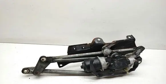 Front wiper linkage and motor