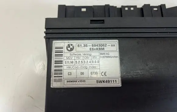 BMW 5 E60 E61 Comfort/convenience module 61356943062
