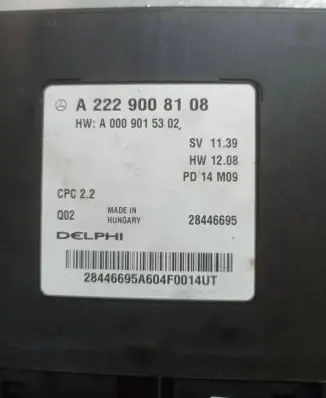 Mercedes-Benz S W222 Gearbox control unit/module A2229008108 28446695 A0009015302