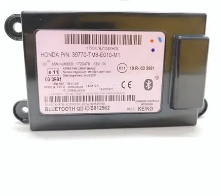 Honda Insight Bluetooth control unit module 39770TM8E010M1 10R033981 1720478