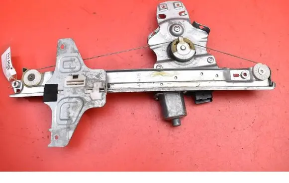 Rear door window regulator with motor