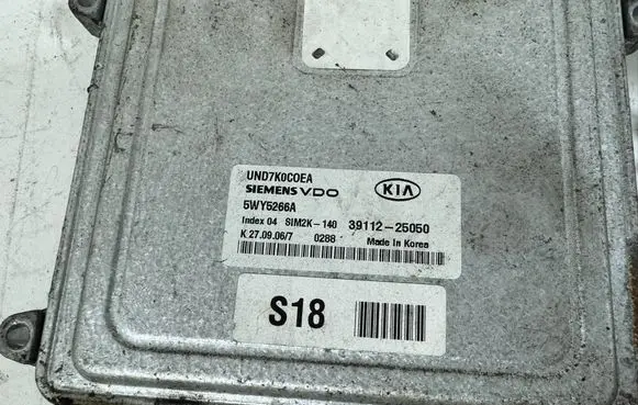 KIA Carens II Engine control unit/module 3911225050 5WY5266A K2709067