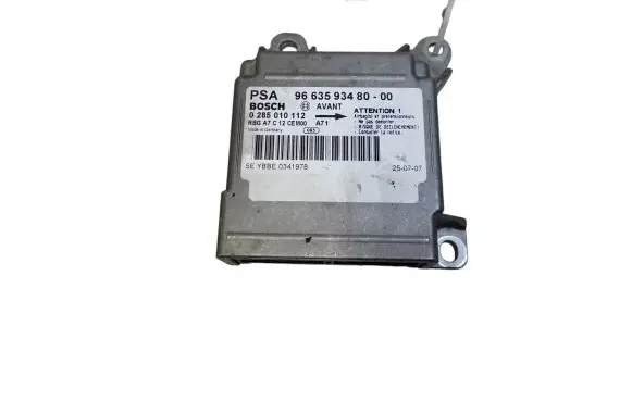 Peugeot 207 Airbag control unit/module 9663593480 0285010112