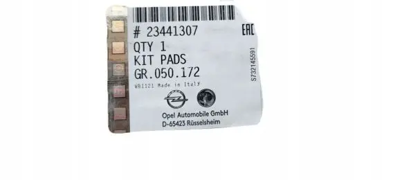 Opel Insignia B Brake pads (rear) 